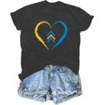 thumbnail image 1 of KIMSOONG Down Syndrome Awareness Shirts Women Blue and Yellow Down Syndrome Shirt Cute Heart Tee Inspirational Support Shirt, 1 of 3