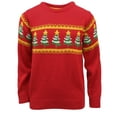thumbnail image 1 of KIMU Boys' 2-18 Long Sleeve Knit Pullover Christmas Sweater Crewneck Holiday Sweater Shirt (Christmas Tree), 1 of 5