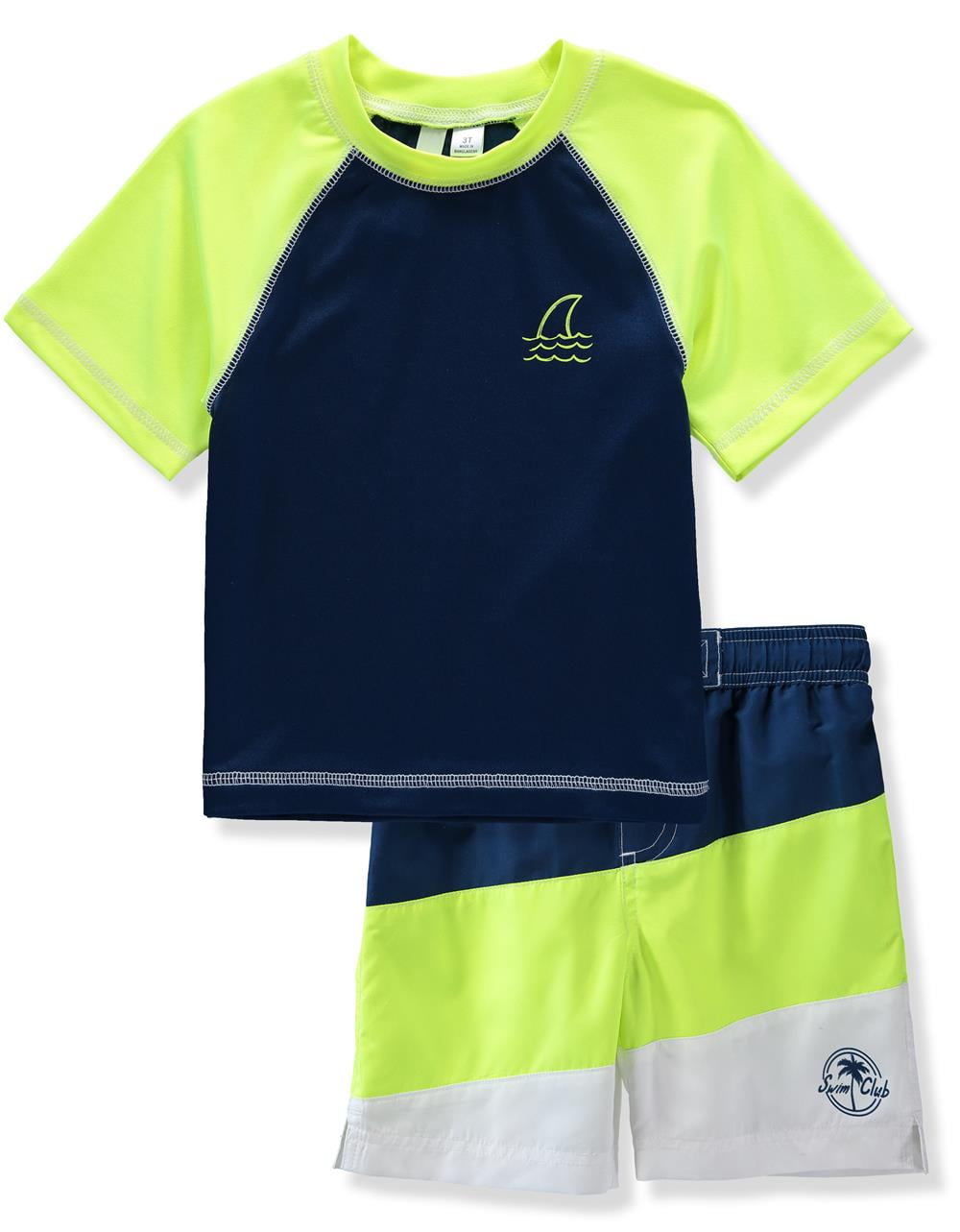 KIMU Surf Boys Rash Guard Set 2 Piece UPF 50 Short Sleeve Swim Shirt and Swim Trunks 12 Months 12