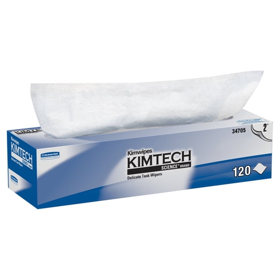 Kimtech Science Kimwipes Disposable Task Wipers 11-1/5 X 12-3/10 Inch 34705, 1 Pack, 120 Wipes