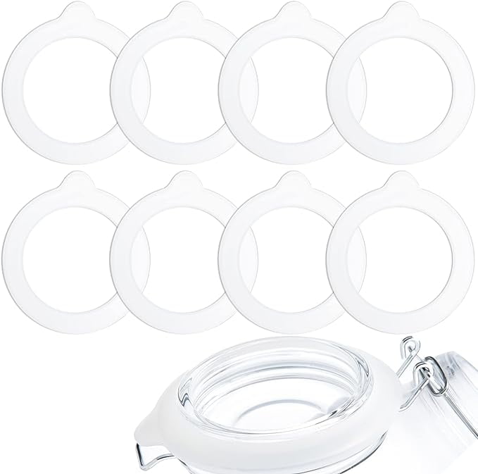 KINBOM 8 x Replacement jar Seals, Rubber Jars, Replacement Silicone Seal Rubber Seals for