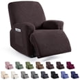 thumbnail image 1 of KINCAM Recliner Chair Cover 3-Pieces, Soft Stretch Recliner Slipcover with Armrest Covers Daily Furniture Protection, Chocolate, 1 of 8