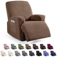 thumbnail image 1 of KINCAM Recliner Chair Cover 3-Pieces, Soft Stretch Recliner Slipcover with Armrest Covers Daily Furniture Protection, Light Coffee, 1 of 9