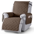 thumbnail image 1 of KINCAM Waterproof Recliner Chair Covers, Non-Slip Recliner Protector with Side Storage Pocket Washable Furniture Cover, Brown 30", 1 of 9