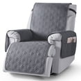 thumbnail image 1 of KINCAM Waterproof Recliner Chair Covers, Non-Slip Recliner Protector with Side Storage Pocket Washable Furniture Cover, Dark Gray 30", 1 of 9