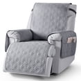 thumbnail image 1 of KINCAM Waterproof Recliner Chair Covers, Non-Slip Recliner Protector with Side Storage Pocket Washable Furniture Cover, Light Gray 23.6", 1 of 8
