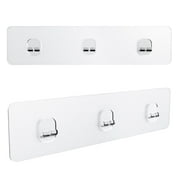 KINCMAX Heavy-Duty Waterproof Adhesive Strips (2-Pack) - No-Drill Wall Hooks for Shower Caddy, Kitchen Racks & Shelves