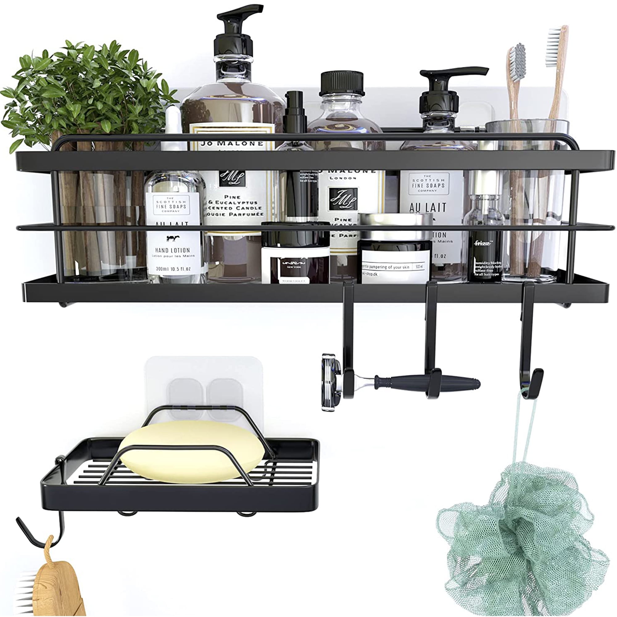 KINCMAX Shower Caddy with Soap Dish, 1 Shelf, Stainless Steel, Easy