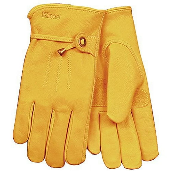 KINCO 199-M Men's Unlined Premium Grain Cowhide Gloves, Medium, Golden