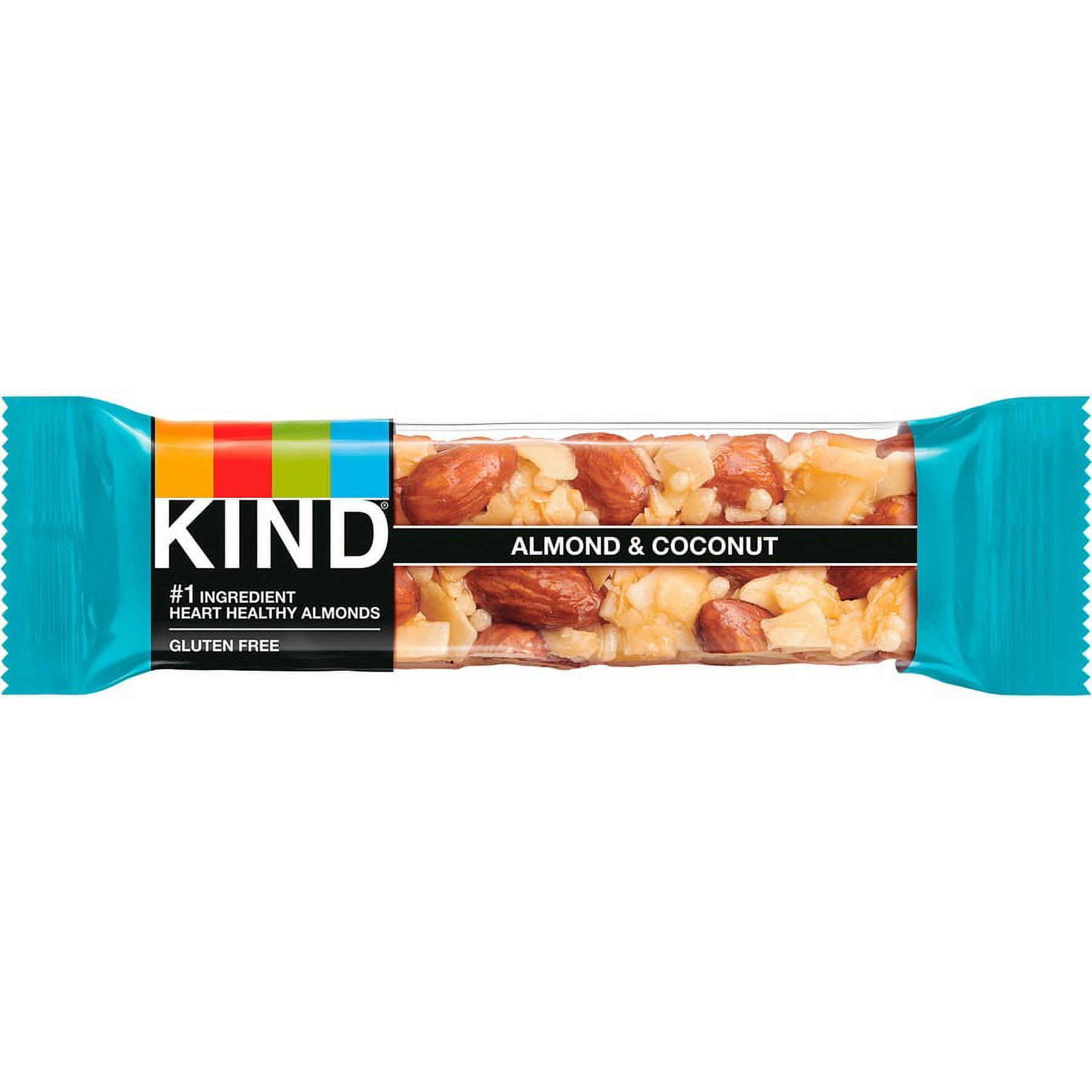 KIND Almond/Coconut Fruit and Nut Bars - Gluten-free, Wheat-free, Dairy-free, Non-GMO, Sulfur dioxide-free - Coconut, Almond - 1.40 oz - 12 / Box | Bundle of 2 Boxes