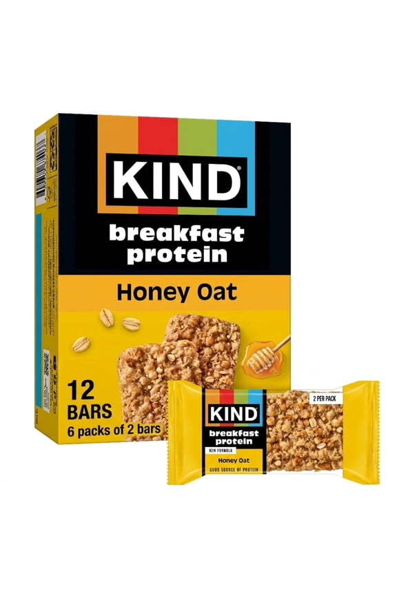 Oats & Honey Breakfast Protein Bars, 6-Count, 1 Cardboard Box