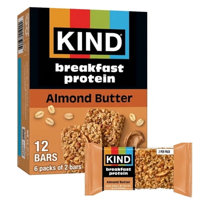 KIND Breakfast Protein Bars, Almond Butter, 1.76 oz, 6 Count