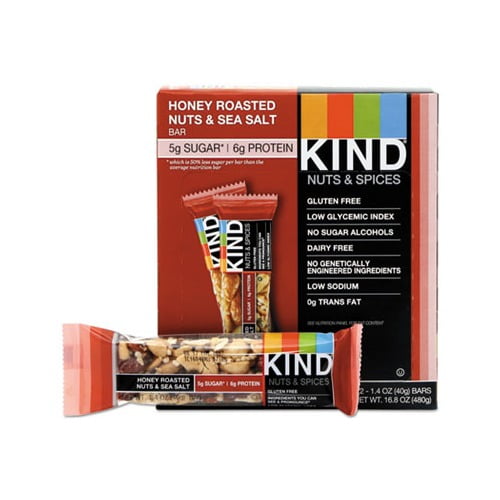 KIND Bars, Honey Roasted Nuts & Sea Salt, Gluten Free, Low Glycemic