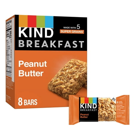 KIND Breakfast Bars, Peanut Butter, 1.76 oz, 8 Count