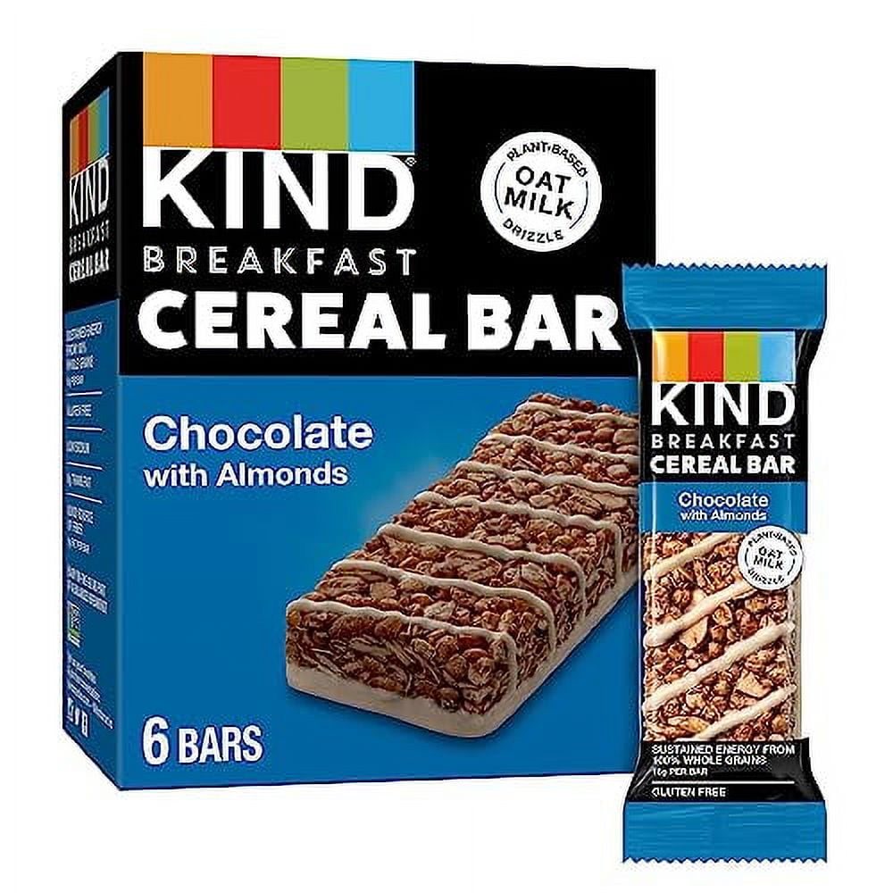 KIND Breakfast Cereal Bars, Gluten Free Snacks, Chocolate with Almonds