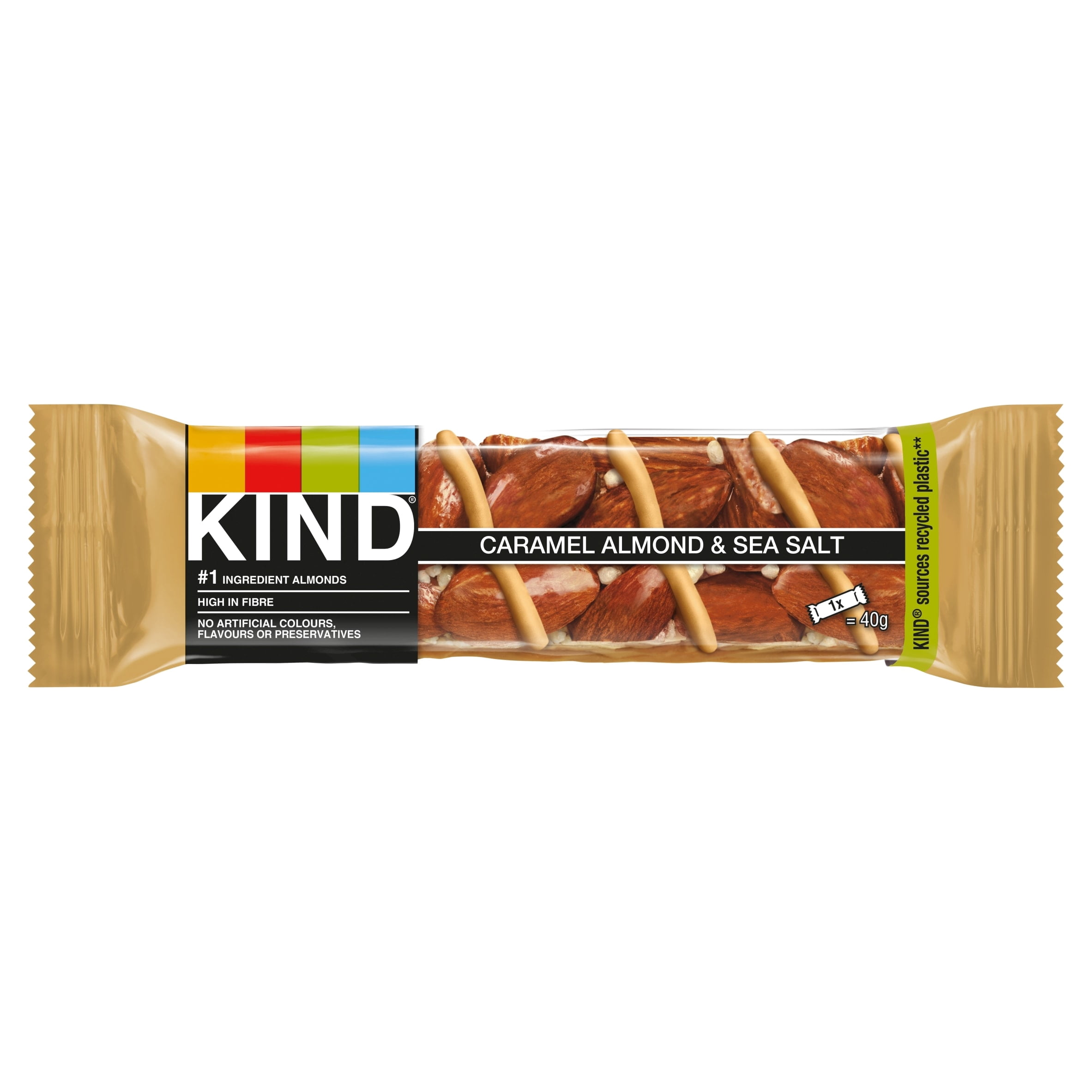 KIND Caramel Almond & Sea Salt Cereal bar 40g, Imported from Britain