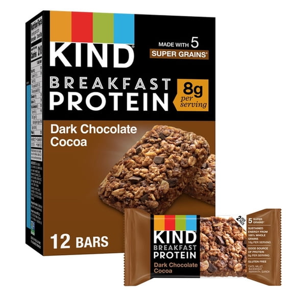 KIND Dark Chocolate Cocoa Breakfast Protein Bars