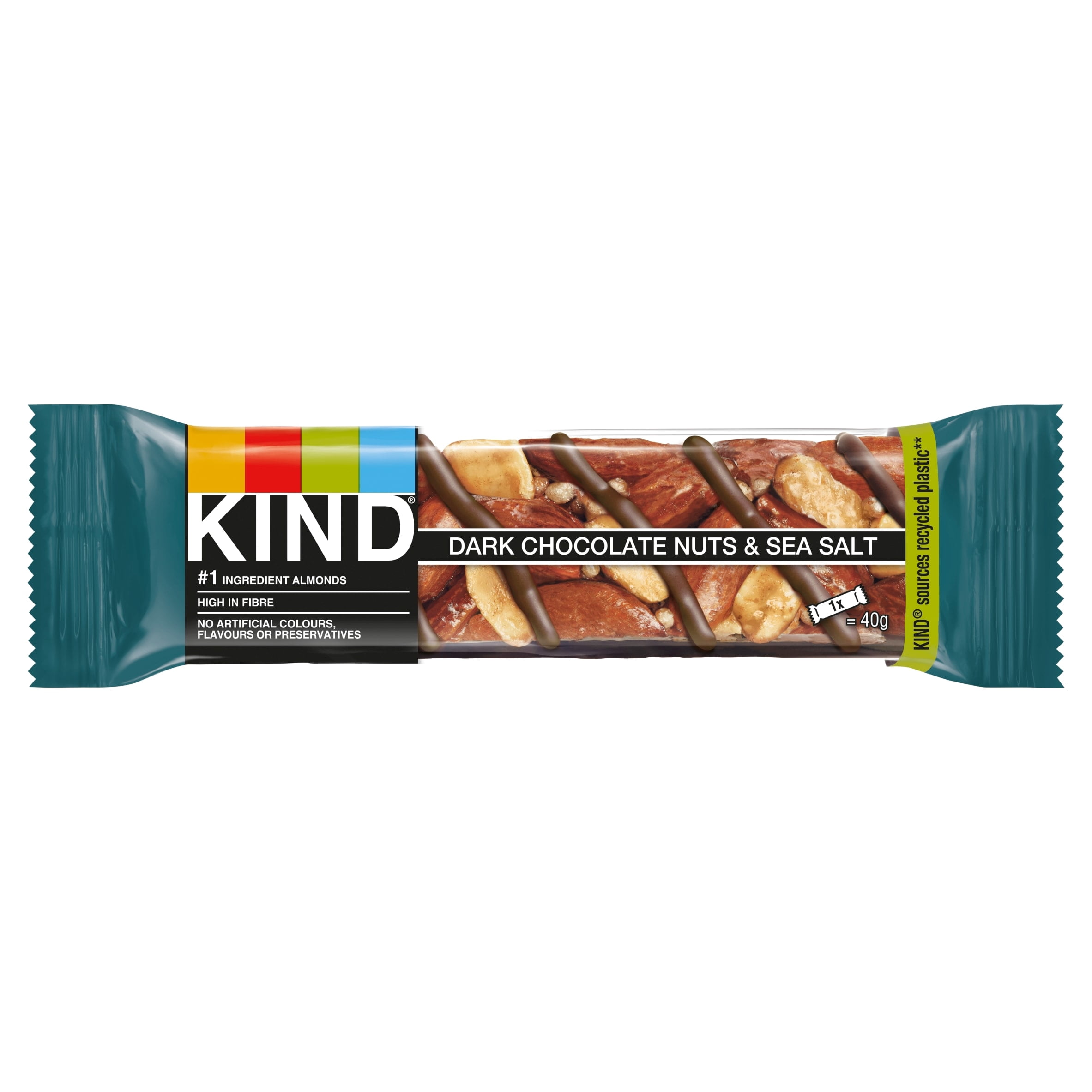 KIND Dark Chocolate Nuts & Sea Salt Cereal bar 40g, Imported from Britain