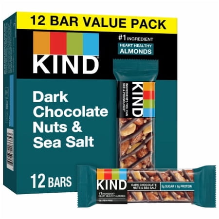 KIND Gluten Free Dark Chocolate Nuts & Sea Salt Snack Bars - 1.4 oz - 12 ct