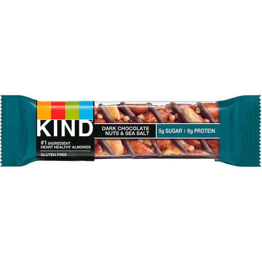 KIND Dark Chocolate Nuts/Sea Salt Snack Bars - Gluten-free, Non-GMO- 1.40 oz - 12 / Box | Bundle of 10 Boxes