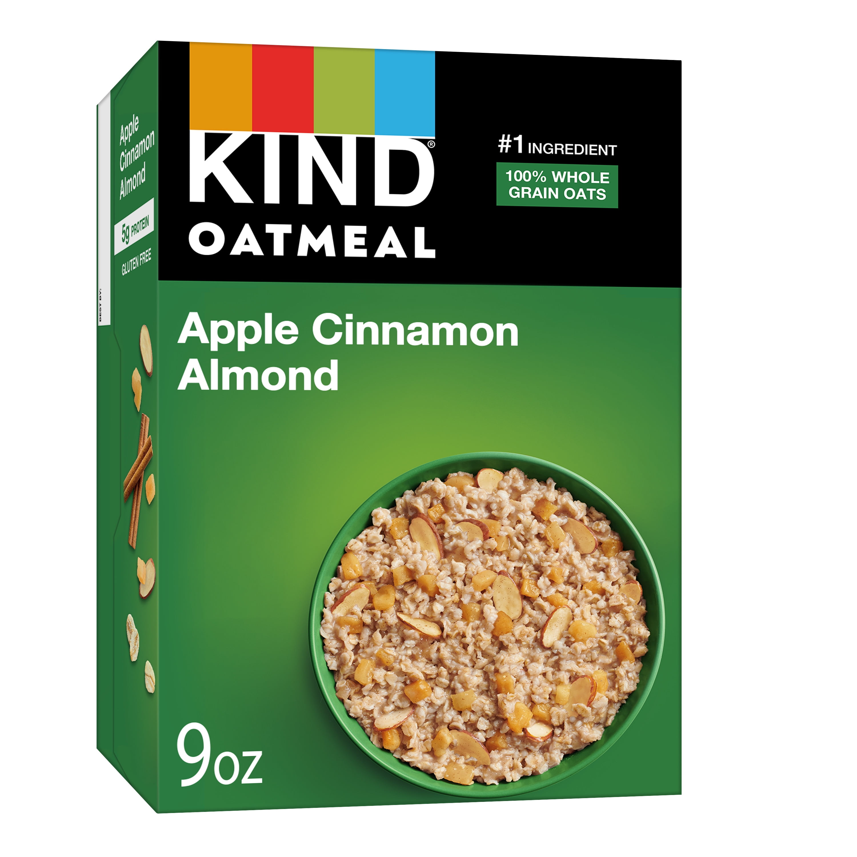 KIND Gluten Free Apple Cinnamon & Almond Oatmeal, 1.5 oz, 6 Count