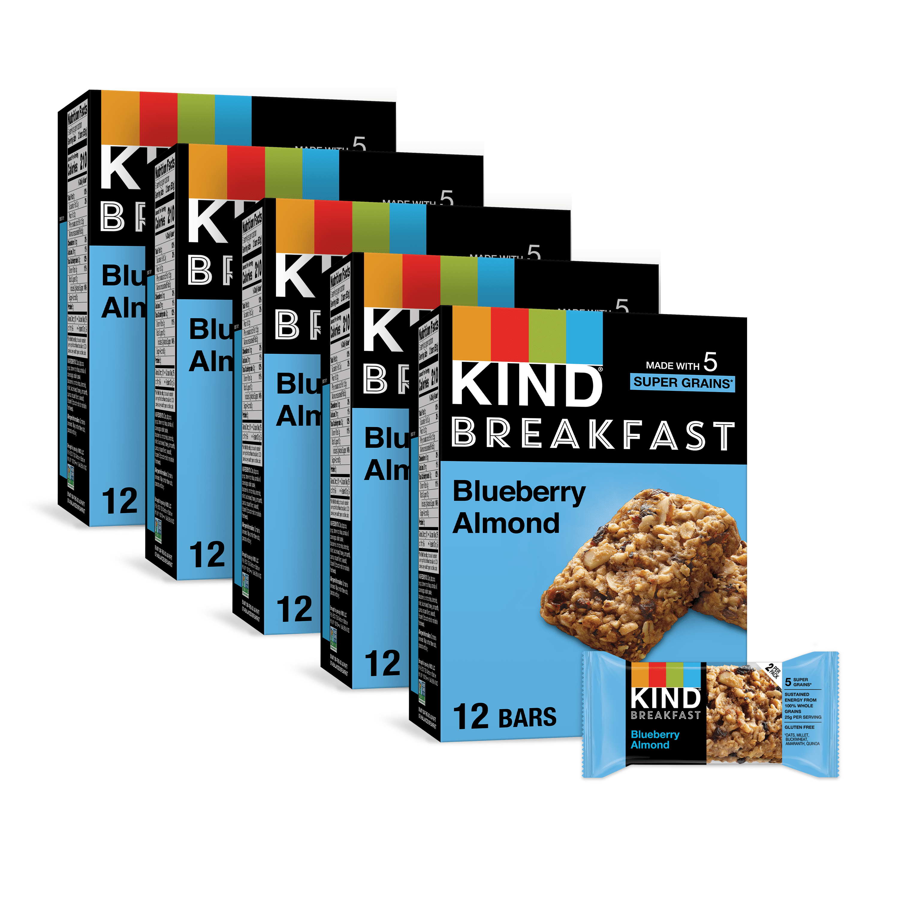 KIND Gluten Free Blueberry Almond Snack Bars, Oat Infused, 1.76 OZ