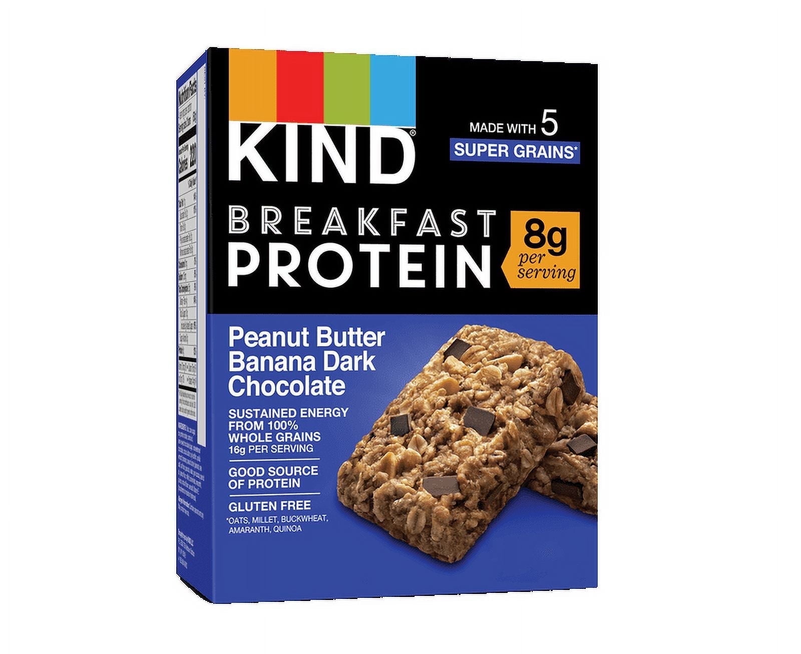 KIND Gluten Free Breakfast Protein Bars Peanut Butter Banana Dark Chocolate Pack of 3