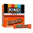 thumbnail image 1 of KIND Gluten Free Peanut Butter Dark Chocolate Snack Bars, Value Pack, 1.4 oz, 12 Count, Cardboard Box, 1 of 13