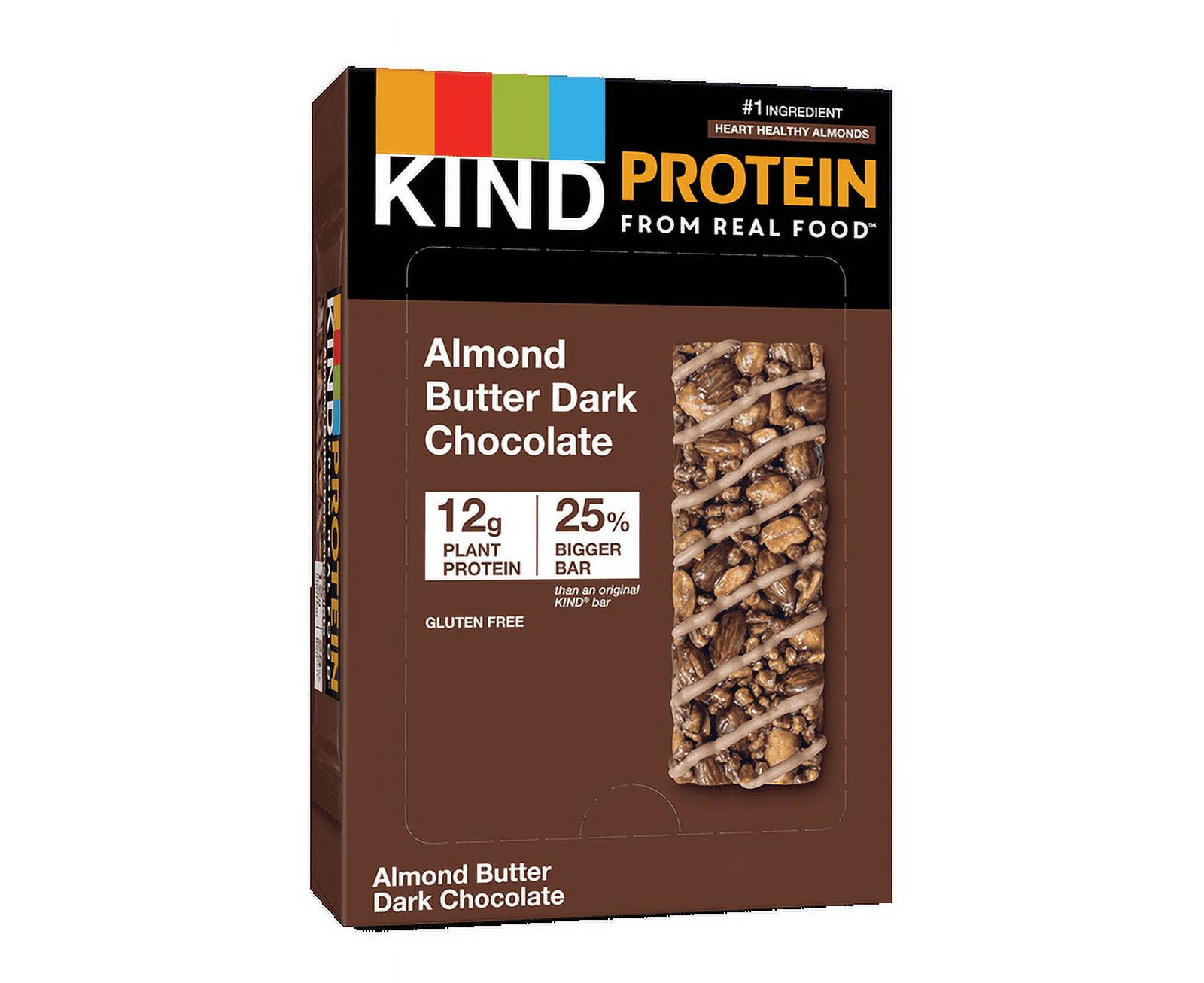KIND Gluten Free Plant Protein Bars Almond Butter Dark Chocolate 5