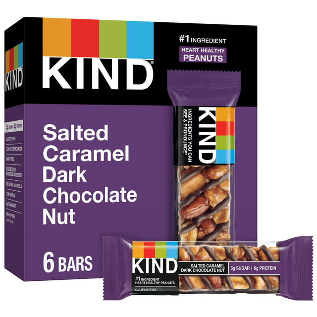 Kind Gluten Free Salted Caramel And Dark Chocolate Nut Snack Bars 1 4 Oz 6 Count