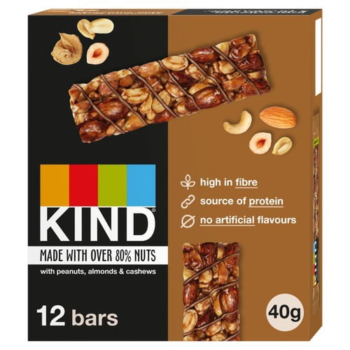 KIND Hazelnut Buttermilk Chocolate 12 x 40g, British Import (Pack of 3)