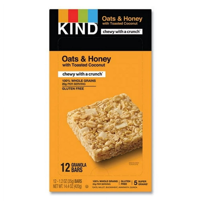 Healthy Grains Bar, Oats and Honey with Toasted Coconut, 1.2 oz, 12/Box Healthy Grains Bar, Oats and Honey with Toasted Coconut, 1.2 oz, 12/Box