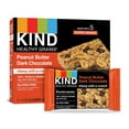thumbnail image 1 of KIND Healthy Grains Bars, Peanut Butter Dark Chocolate, Non GMO, Gluten Free, 1.2oz, 5 Count (Pack of 3), 1 of 2