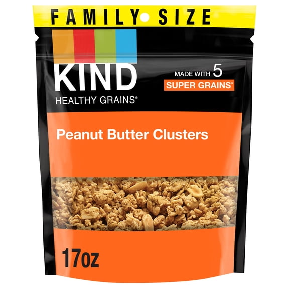 KIND Healthy Grains Clusters, Peanut Butter, 17 oz, 1 Bag