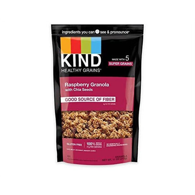 KIND Healthy Grains Clusters, Raspberry with Chia Seeds Granola, Gluten