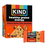 KIND Healthy Snack Grains Energy Peanut Butter Dark Chocolate Bars 10 Count