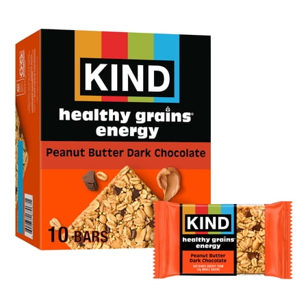 KIND Healthy Snack Grains Energy Peanut Butter Dark Chocolate Bars 10 Count
