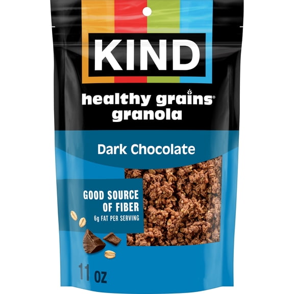 KIND Healthy Grains Granola, Dark Chocolate Clusters, Gluten Free, Low Sodium, 11oz