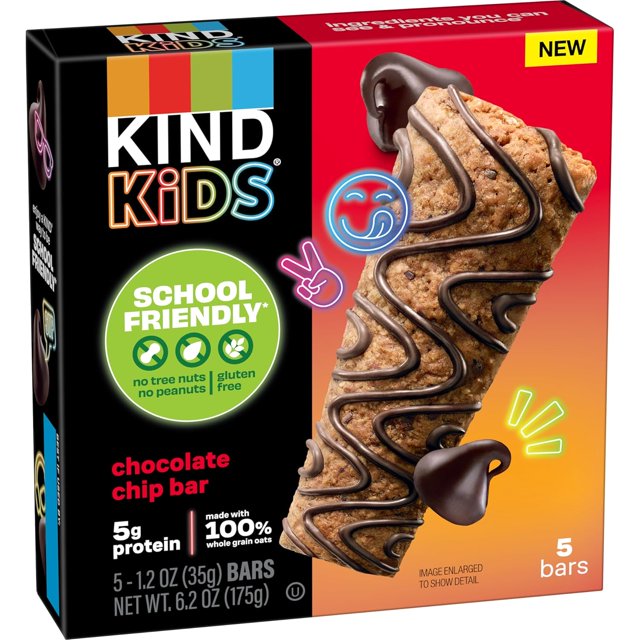 KIND Kids Bar Tree Nut Free Peanut Free Gluten Free Chocolate Chip 5