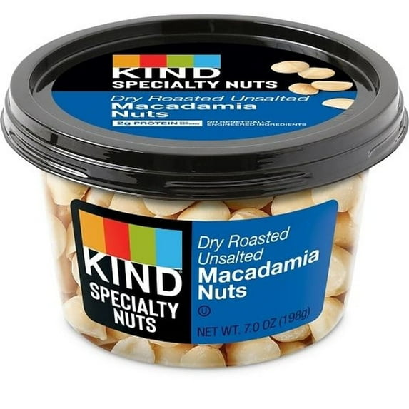 KIND Macadamia Nuts Dry Roasted Unsalted - 7 oz Pack of 2