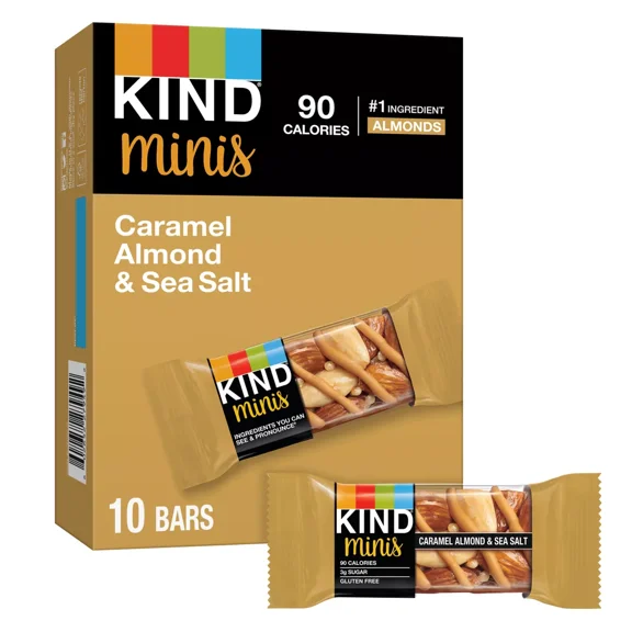 KIND Minis Caramel Almond Sea Salt - 7oz/10ct(Packaging May Vary)