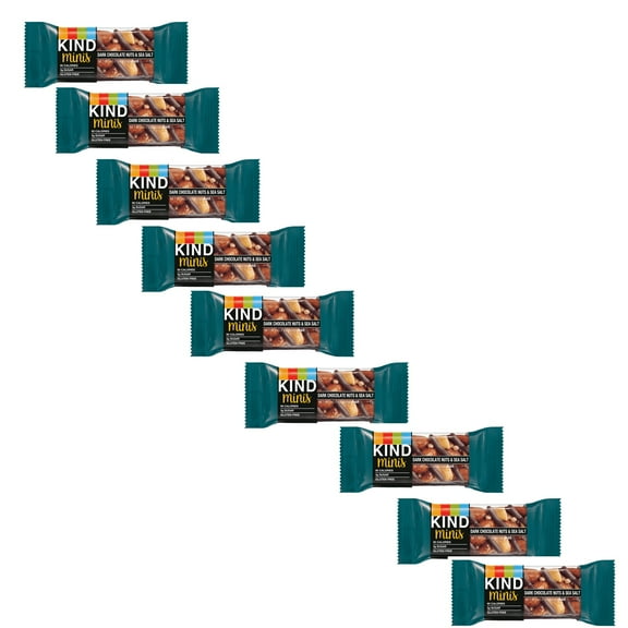 KIND Minis Dark Chocolate Nuts & Sea Salt Flavored Mini Snack Bar, 0.7 Oz Per Bar, 9 Pack