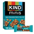 thumbnail image 1 of KIND Minis Gluten Free Dark Chocolate Nuts & Sea Salt 10 Snack Bars, 1 Box, 1 of 15