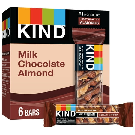 KIND Nut Bars, Milk Chocolate Almond, 1.4 oz, 6 Count