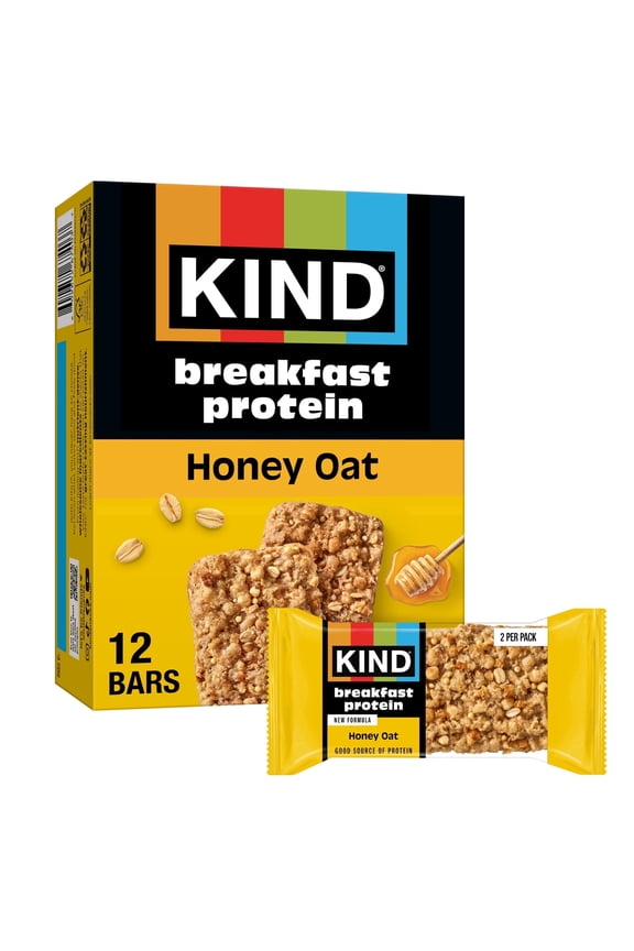 Oats & Honey Breakfast Protein Bars, 6-Count, 1 Cardboard Box
