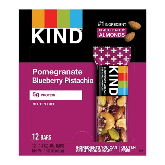 KIND Pl Pomegranate Blueberry Pistachio + Antioxidants