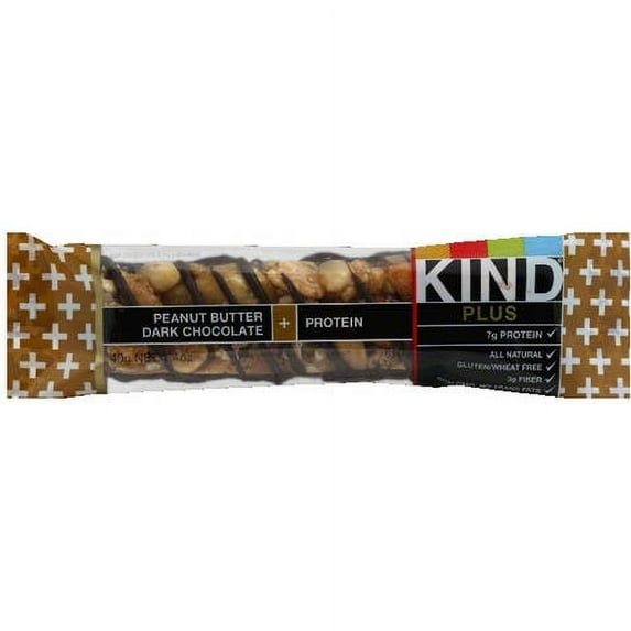 KIND Plus Peanut Butter Dark Chocolate + Protein Snack Bar, 1.4 oz ...