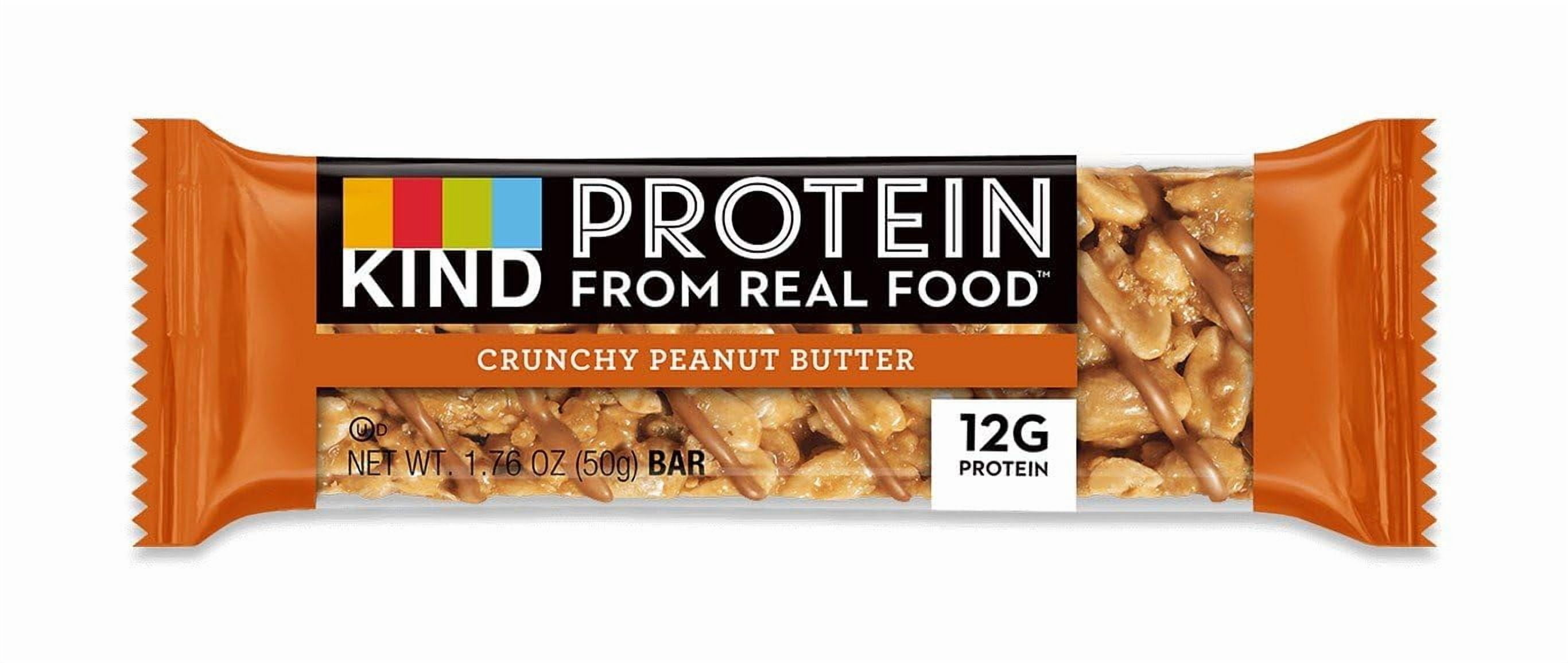 KIND, Protein BAR, CRNCHY Peanut Butter, Pack of 12, Size 1.76 OZ - No Artificial Ingredients Gluten Free Wheat Free Yeast Free
