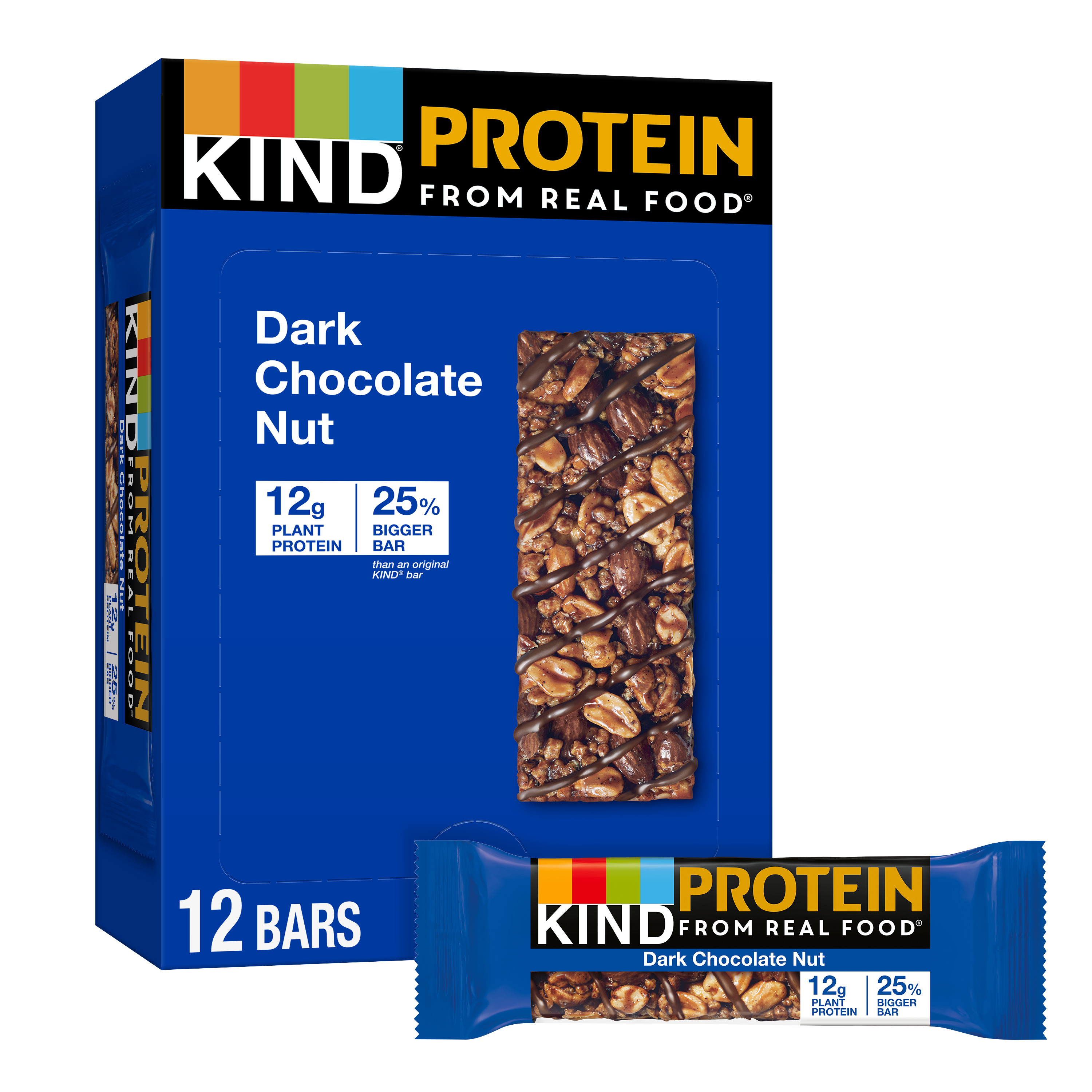 KIND Protein Bars, Double Dark Chocolate Nut, 1.76 oz, 12 Count - image 1 of 9