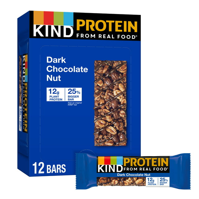 KIND Protein Bars, Double Dark Chocolate Nut, 1.76 oz, 12 Count
